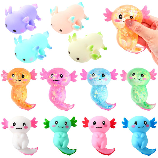 Axolotl Glitter Stress Balls